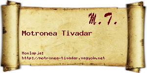 Motronea Tivadar névjegykártya